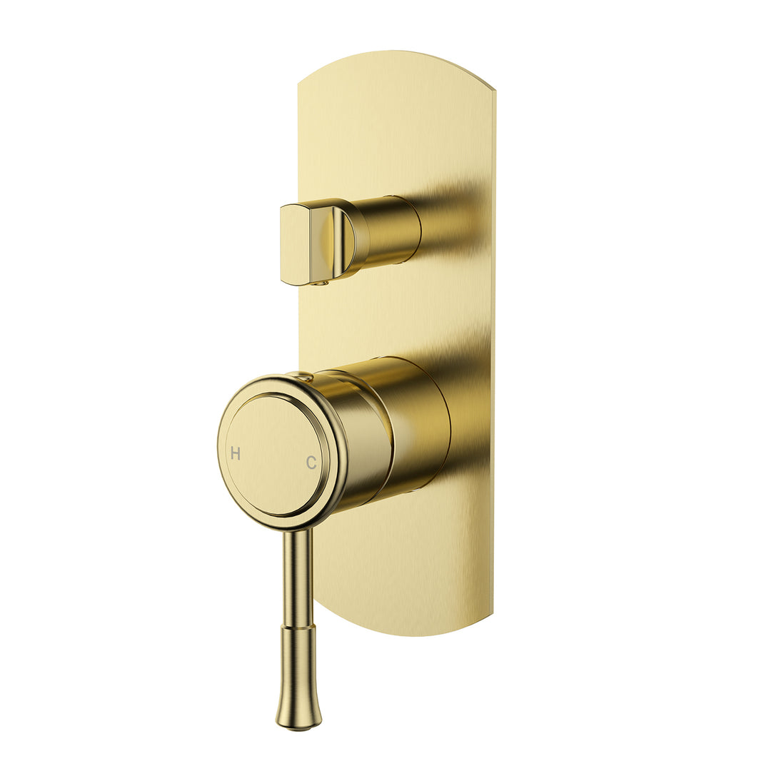 Montpellier Brass Wall Diverter Mixer