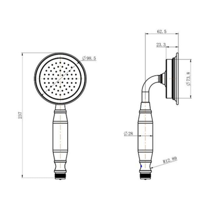 Montpellier Shower Handset Piece
