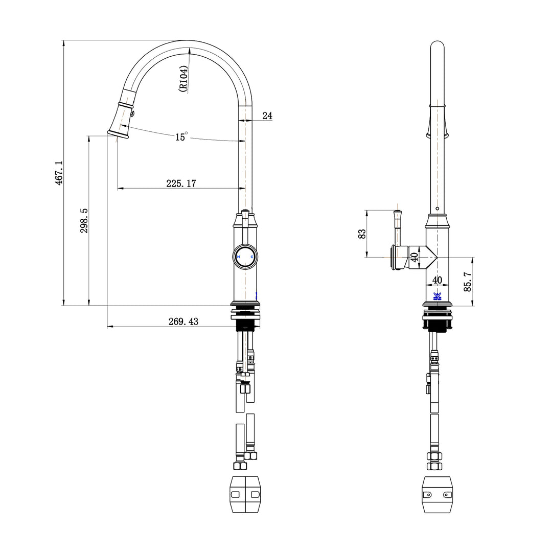 Montpellier Pull-Out Sink Mixer