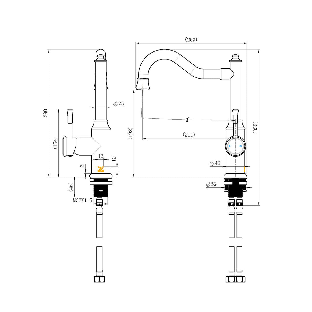 Montpellier Crook Sink Mixer
