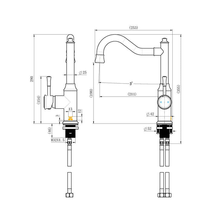 Montpellier Crook Sink Mixer