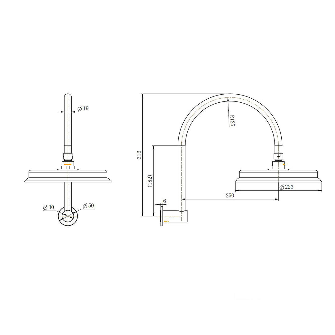 Montpellier Shower Head Set
