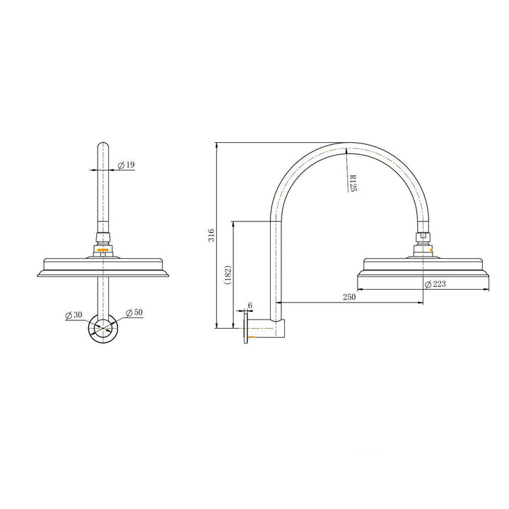 Montpellier Shower Head Set