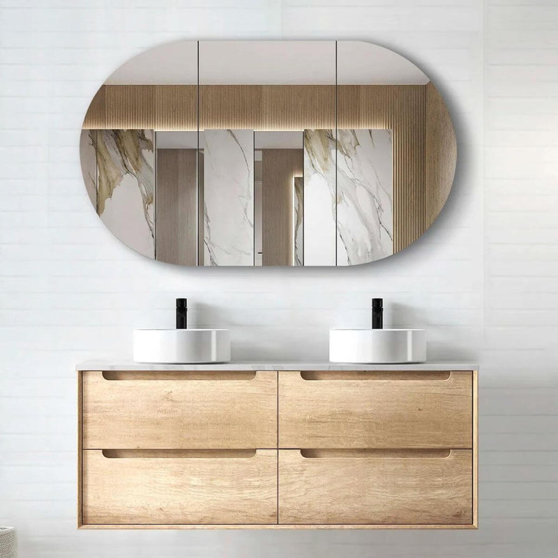 Byron Natural Oak Soft Close Wall Hung Vanity (600-1500mm)