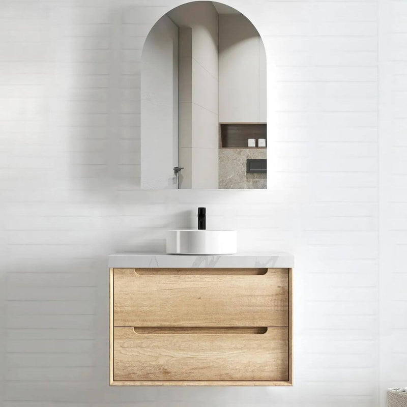 Byron Natural Oak Soft Close Wall Hung Vanity (600-1500mm)