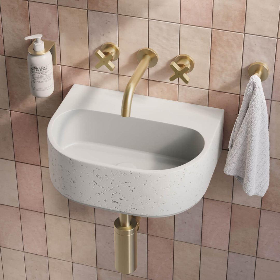 Nelios Wall Hung Concrete Basin 420mm