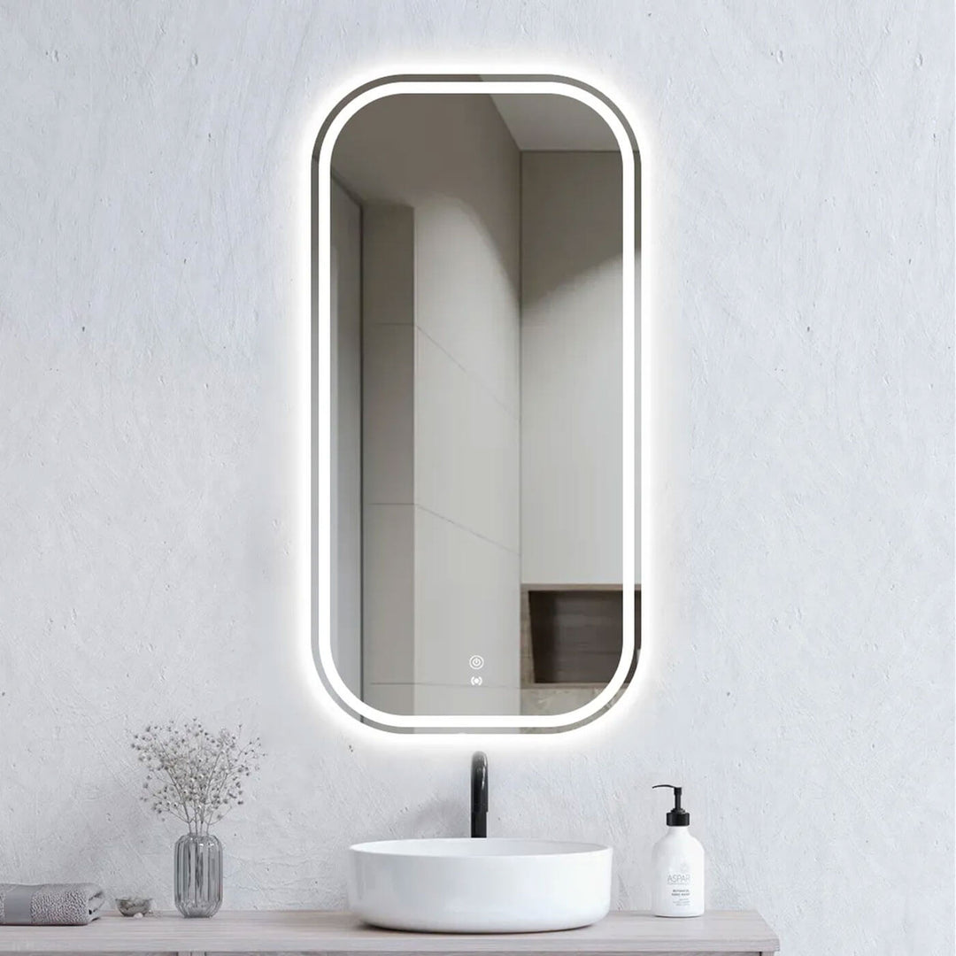 Newport LED Frameless Bathroom Mirror 450x900mm