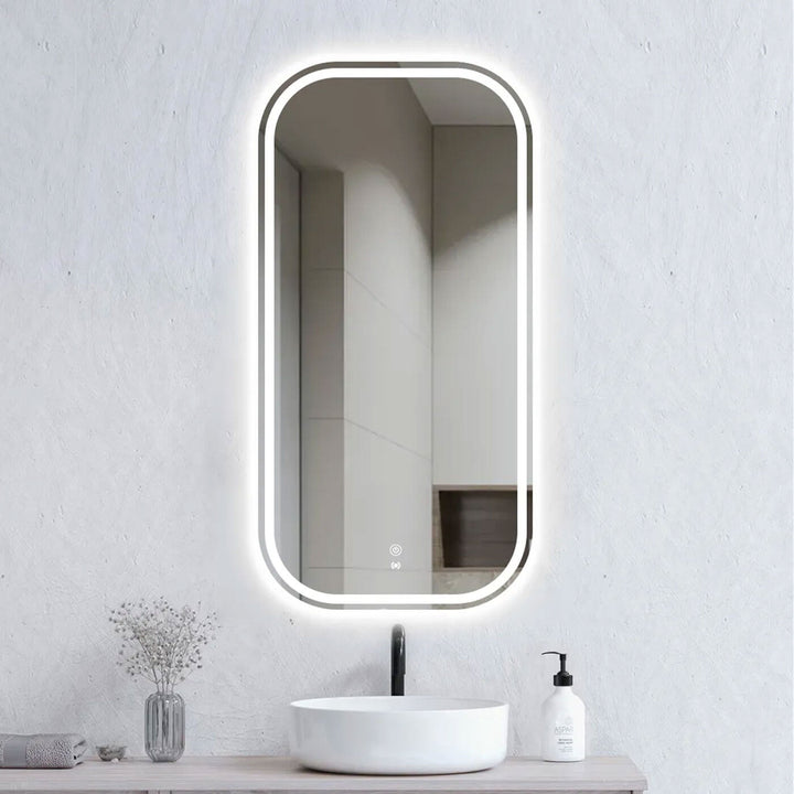 Newport LED Frameless Bathroom Mirror 450x900mm