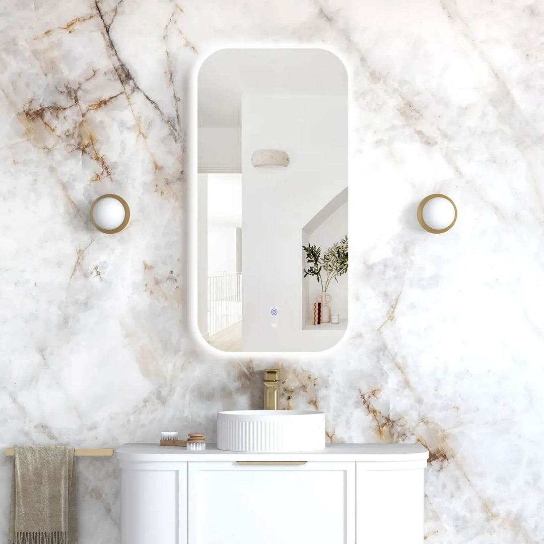 Newport LED Frameless Bathroom Mirror 450x900mm
