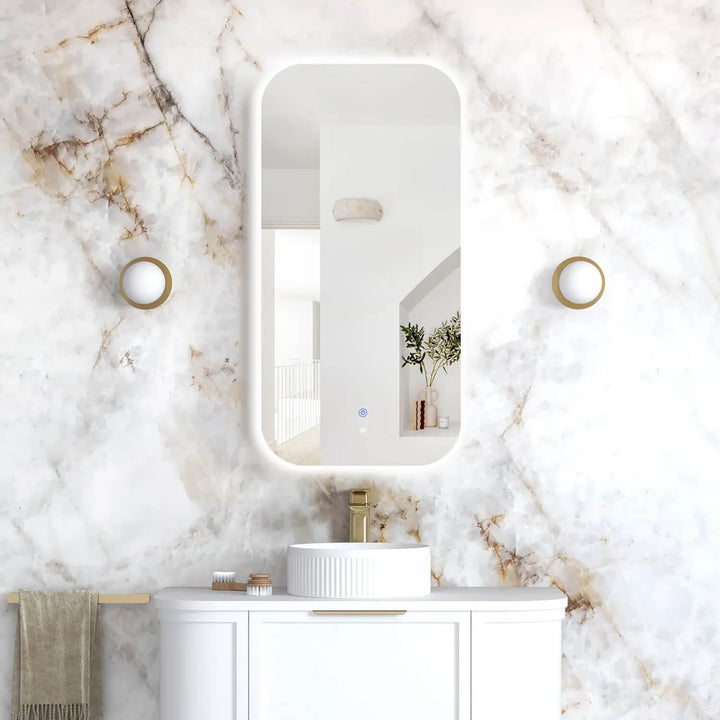 Newport LED Frameless Bathroom Mirror 450x900mm