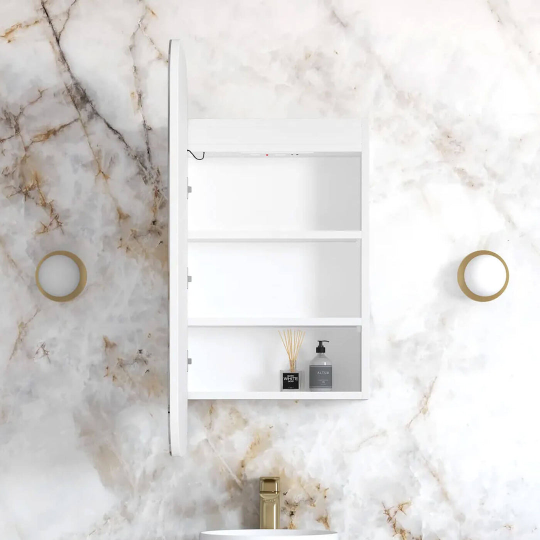 Newport LED Soft Square Shaving Mirror Cabinet 900x450mm