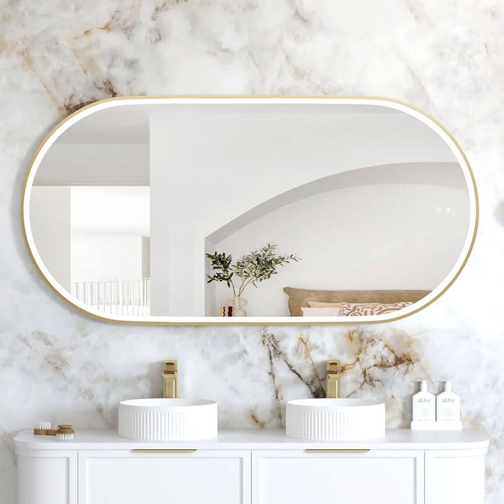 Noosa LED Pill Framed Anti-Fog Backlit Mirror (450-1800mm)