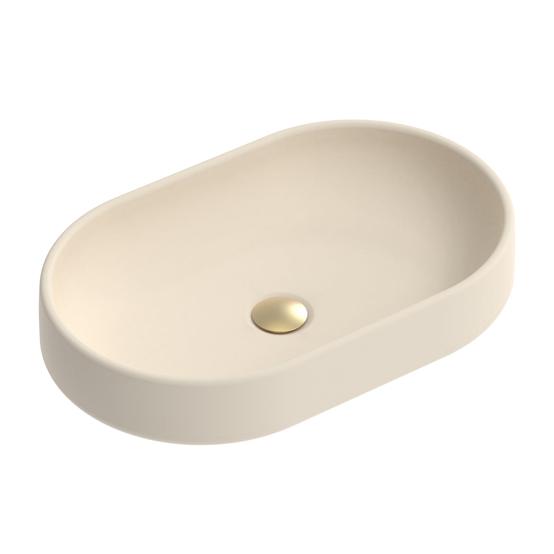 Norma Oval Matte Concrete Basin 550x350mm