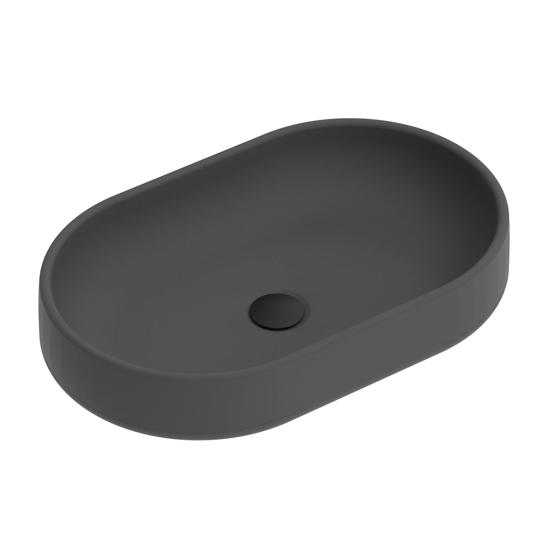 Norma Oval Matte Concrete Basin 550x350mm