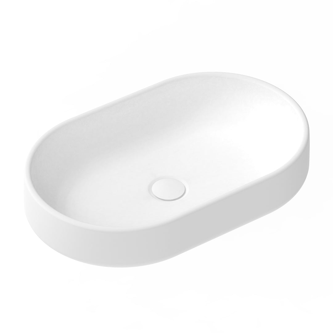 Norma Oval Matte Concrete Basin 550x350mm