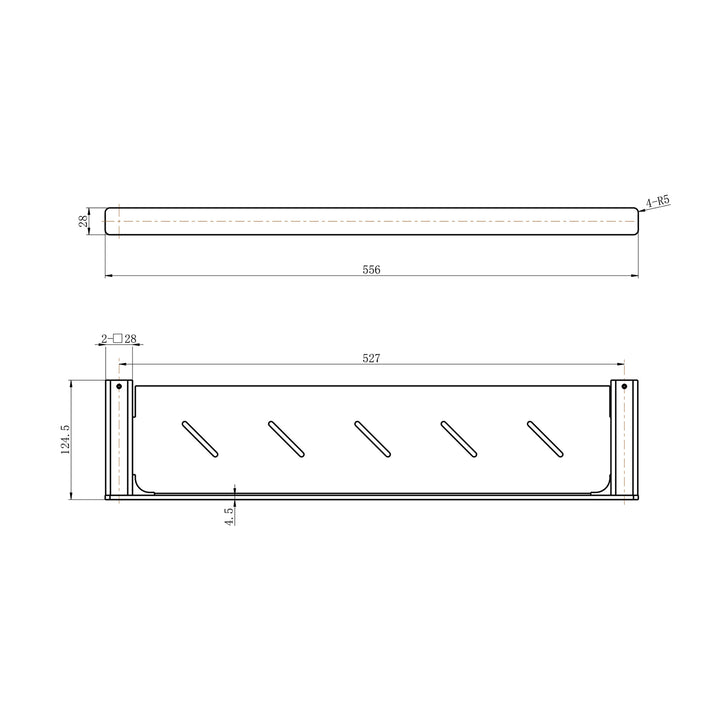 Nova Rectangular Metal Shelf