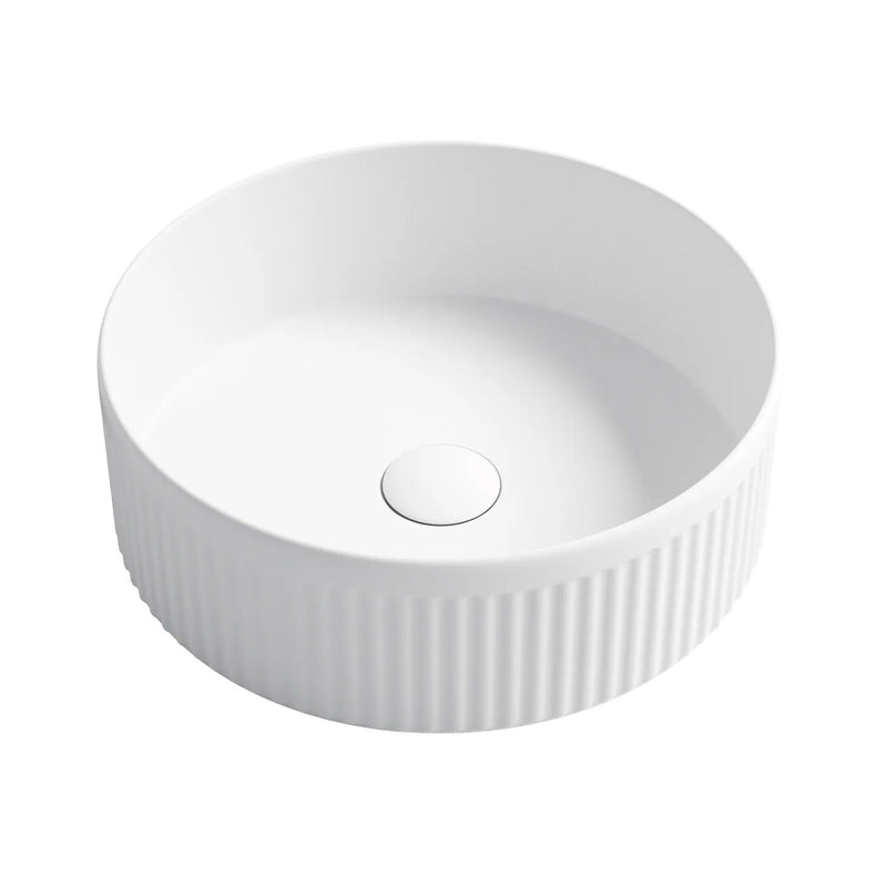 Oxford Fluted Above Counter Round Basin 395mm