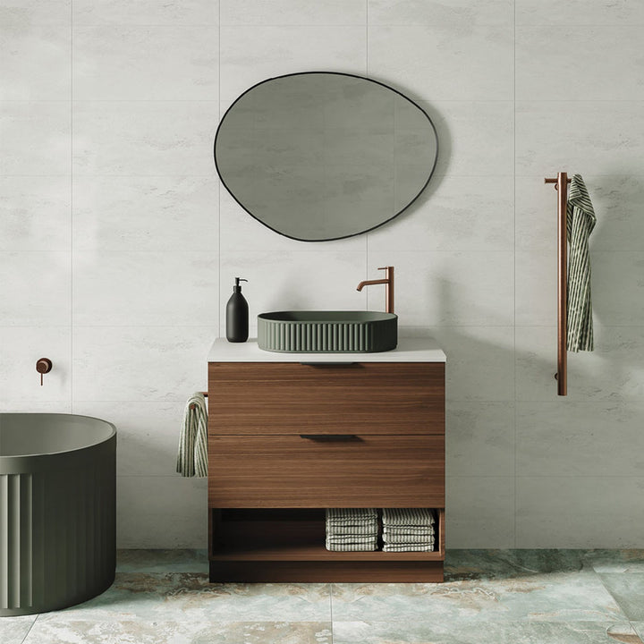 Pebble Asymmetrical Framed Mirror