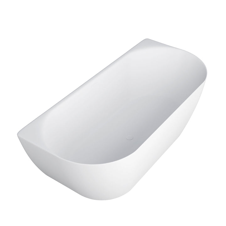 Positano Back to Wall Curved Bathtub 1660mm