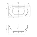 Positano Corner Bathtub 1400-1600mm