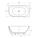 Positano Corner Bathtub 1400-1600mm