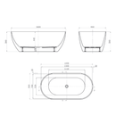 Positano Freestanding Oval Bathtub 1400-1800mm