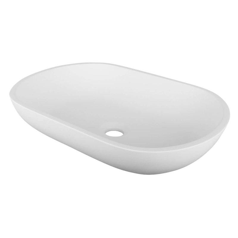 Positano Oval Solid Surface Above Counter Basin 505mm