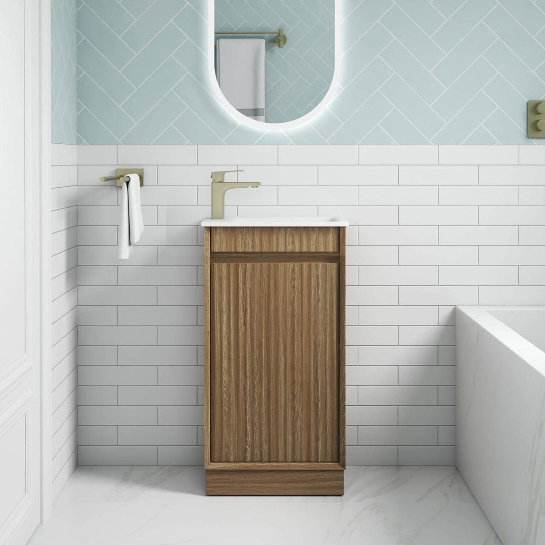 Ravia Compact Fluted Vanity 450mm