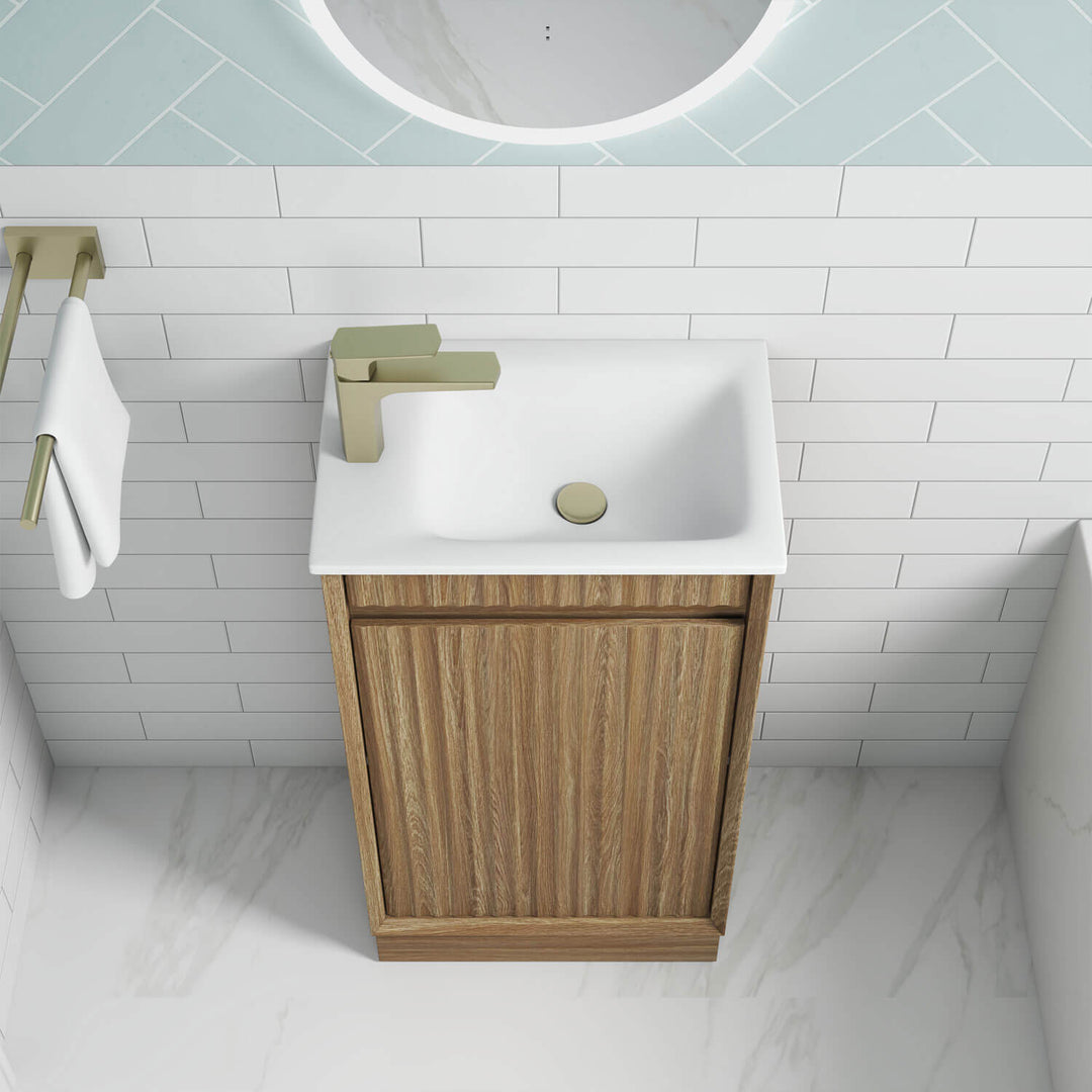 Ravia Compact Fluted Vanity 450mm