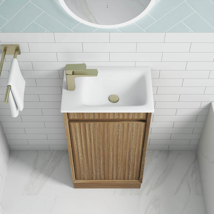 Ravia Compact Fluted Vanity 450mm