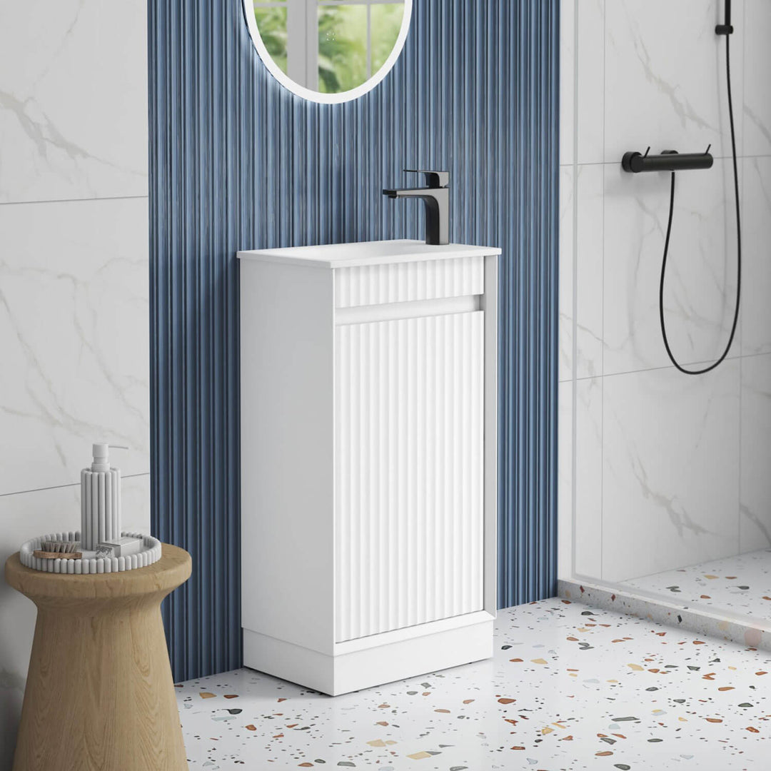 Ravia Compact Fluted Vanity 450mm