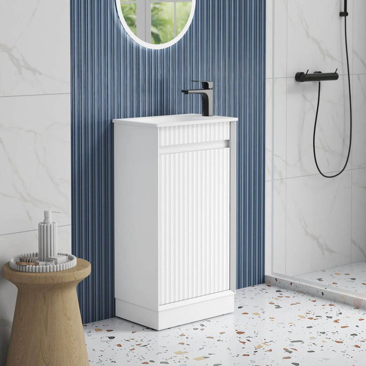 Ravia Compact Fluted Vanity 450mm