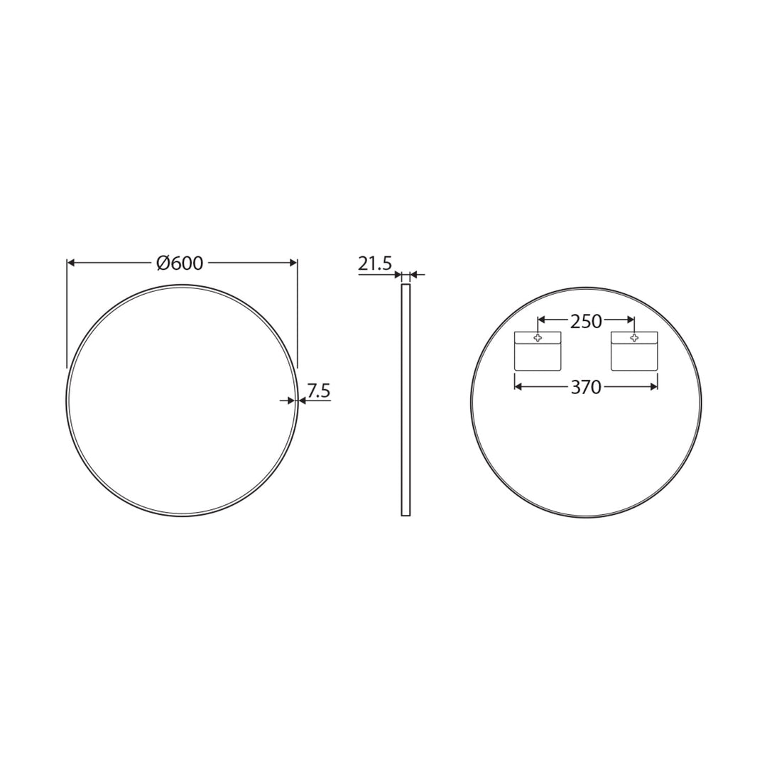 Reba Round Framed Glass Mirror