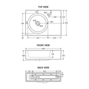 Reba Skew Wall Hung Ceramic Basin 600mm