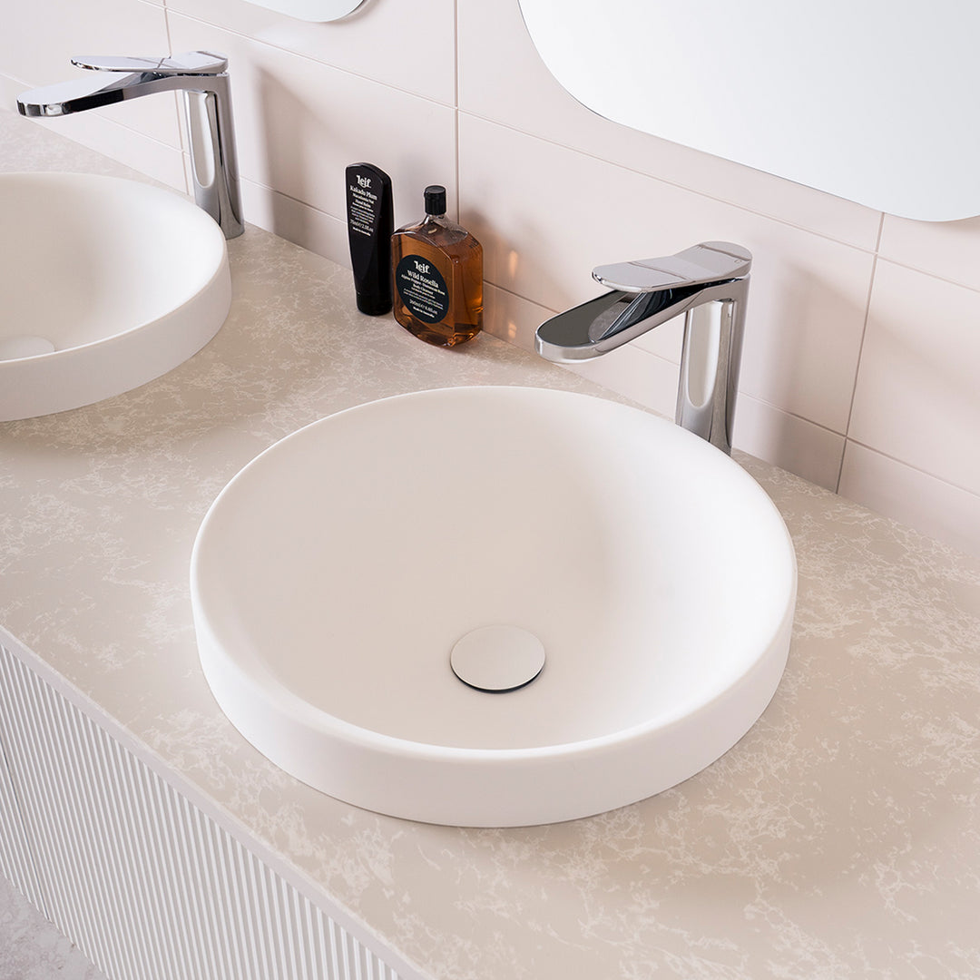 Respect Inset Round Solid Surface Basin 400mm