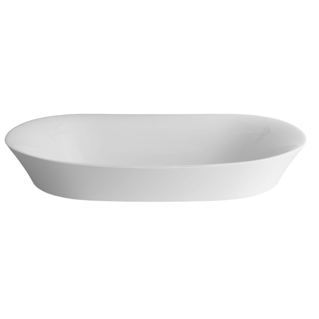 Rise Inset Oval Cast Marble Basin 560x360mm