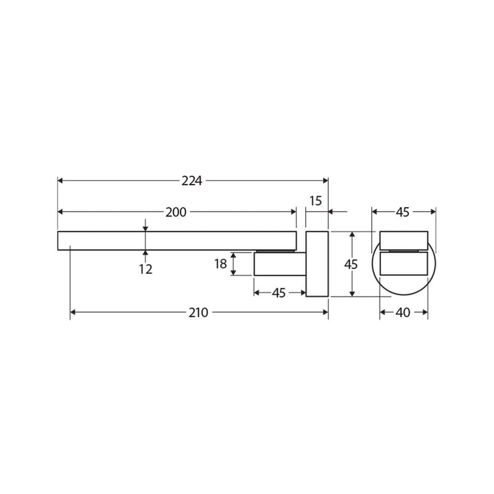 Rondo Round Swivel Bath Spout