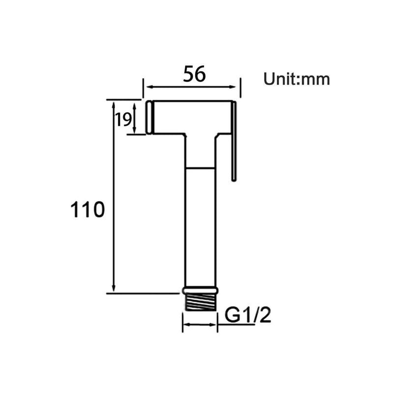 Round Bidet Toilet Trigger Spray with Wall Mount