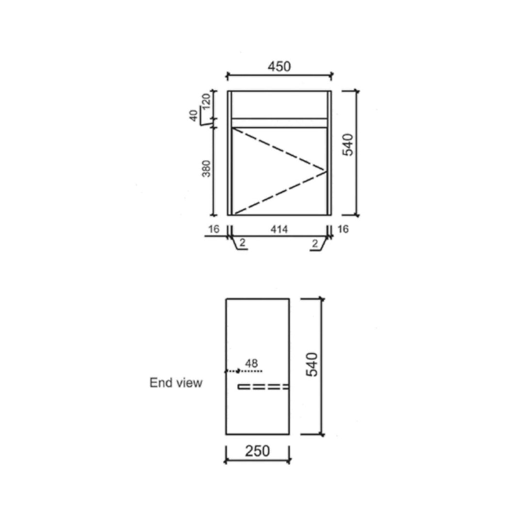 Brant Wall Hung Compact Vanity 450mm