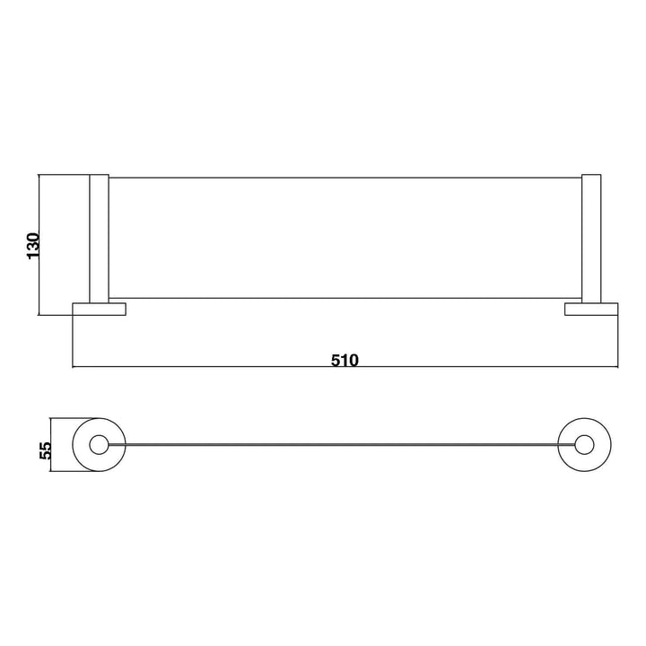 Rund Long Shower Shelf 550mm