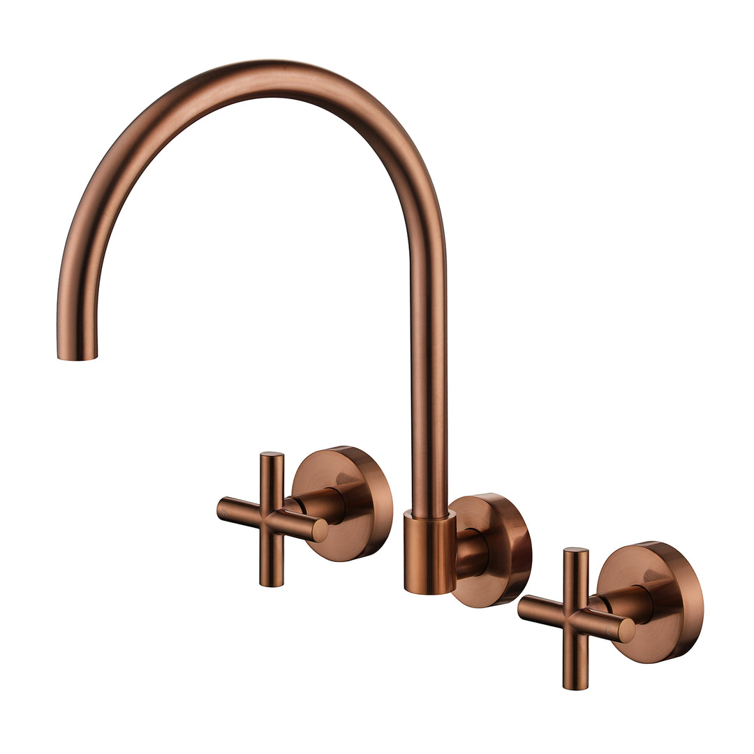 Ryker Cross Handle Wall Assembly Tap Set