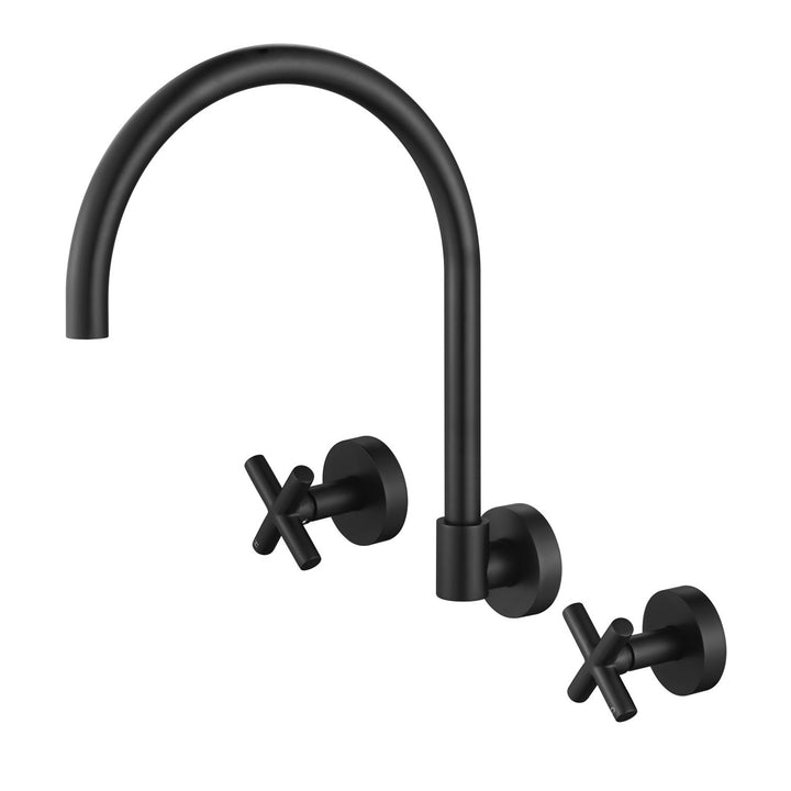 Ryker Cross Handle Wall Assembly Tap Set