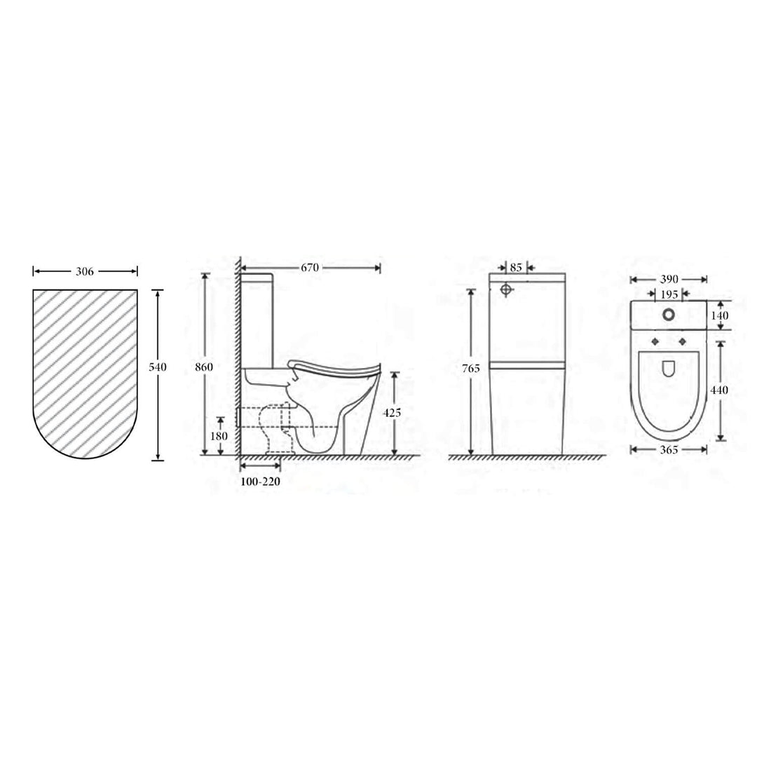 Seoul Ergonomic Back to Wall Toilet