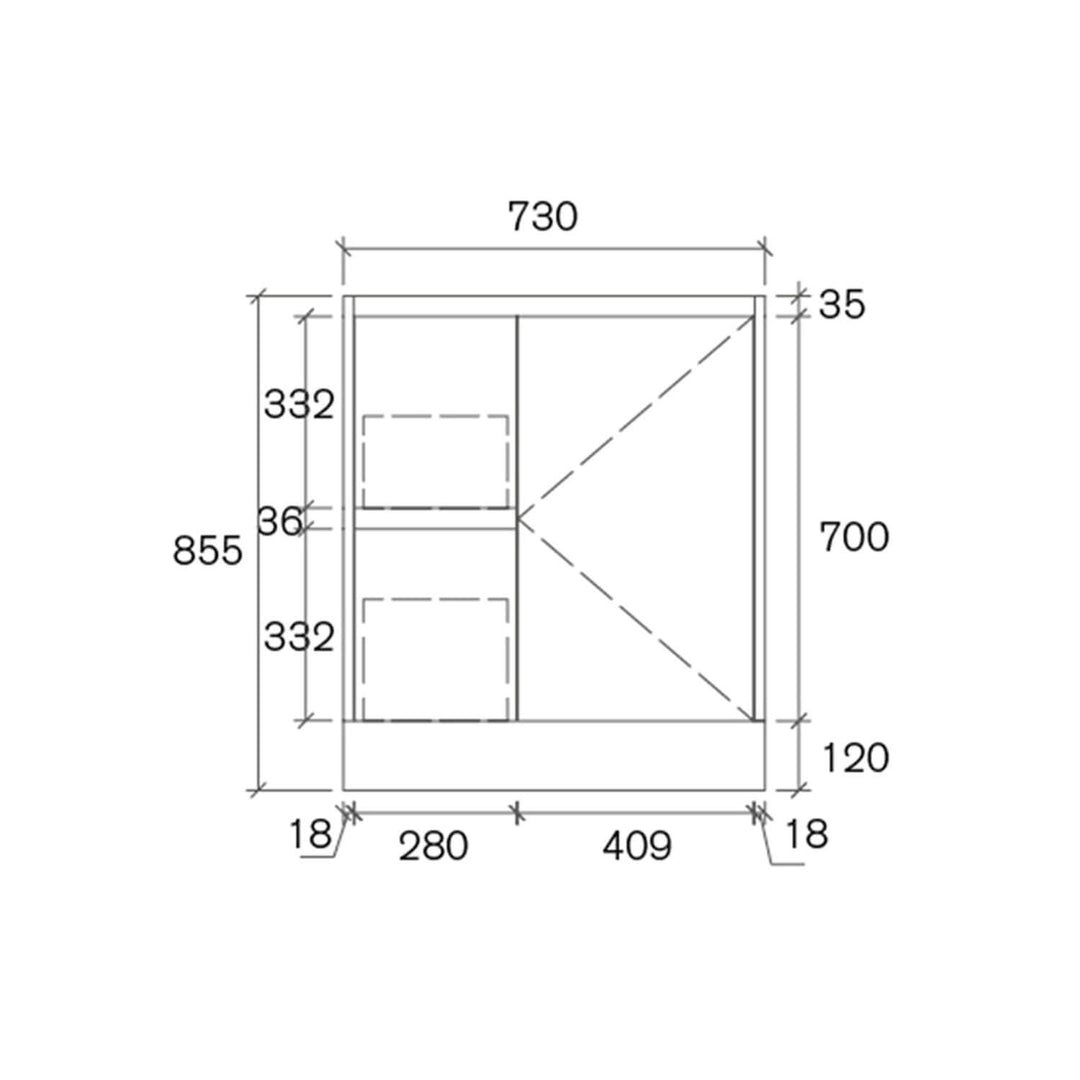 Sierra Slimline Soft-Close Floor Mounted Vanity