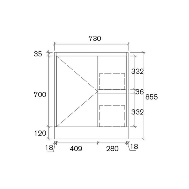 Sierra Slimline Soft-Close Floor Mounted Vanity