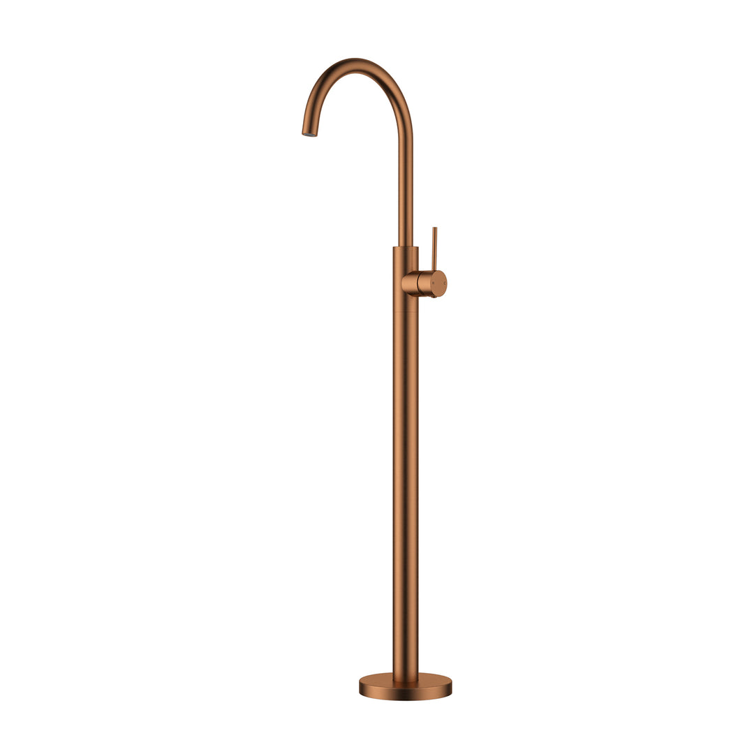 Slimline Stainless Steel Freestanding Bath Mixer