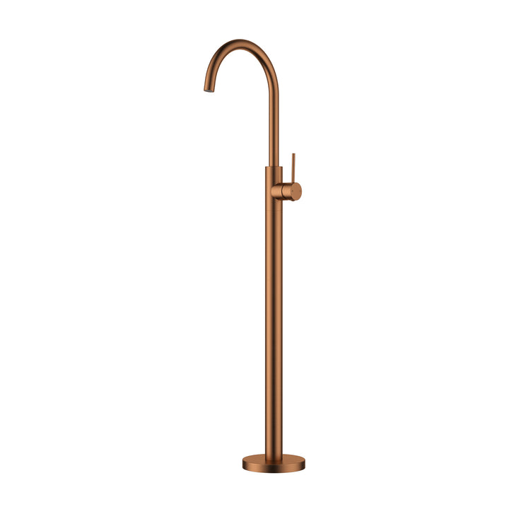Slimline Stainless Steel Freestanding Bath Mixer