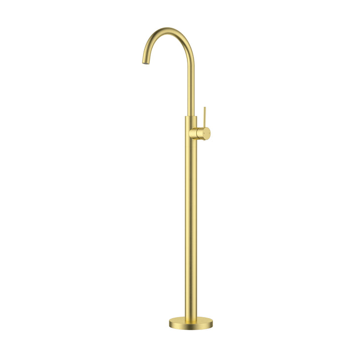 Slimline Stainless Steel Freestanding Bath Mixer