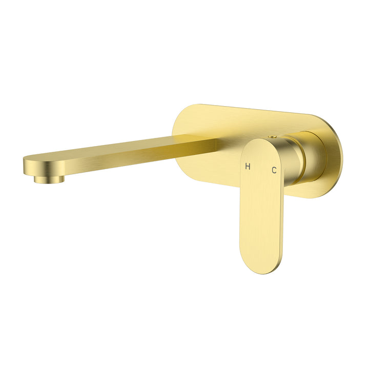 Sora Stainless Steel Wall Mixer Set Single Backplate