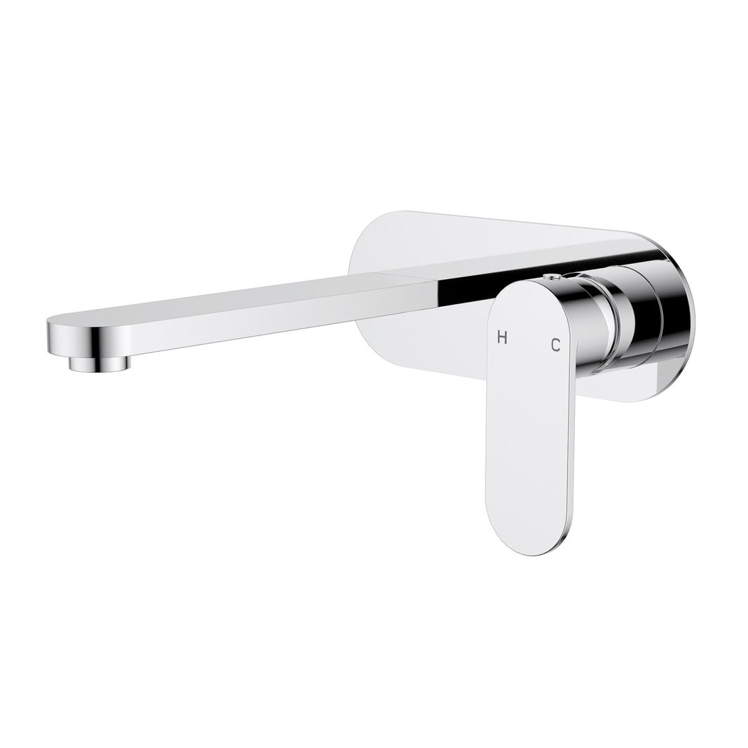 Sora Stainless Steel Wall Mixer Set Single Backplate